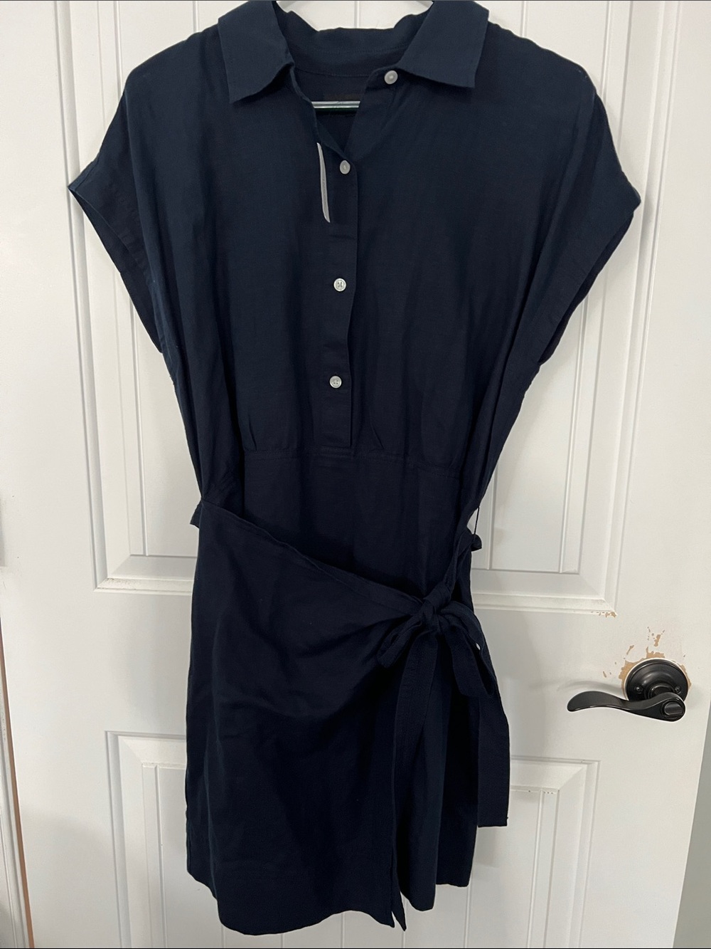 Banana Republic Navy Polo Tie-Waist Mini Dress